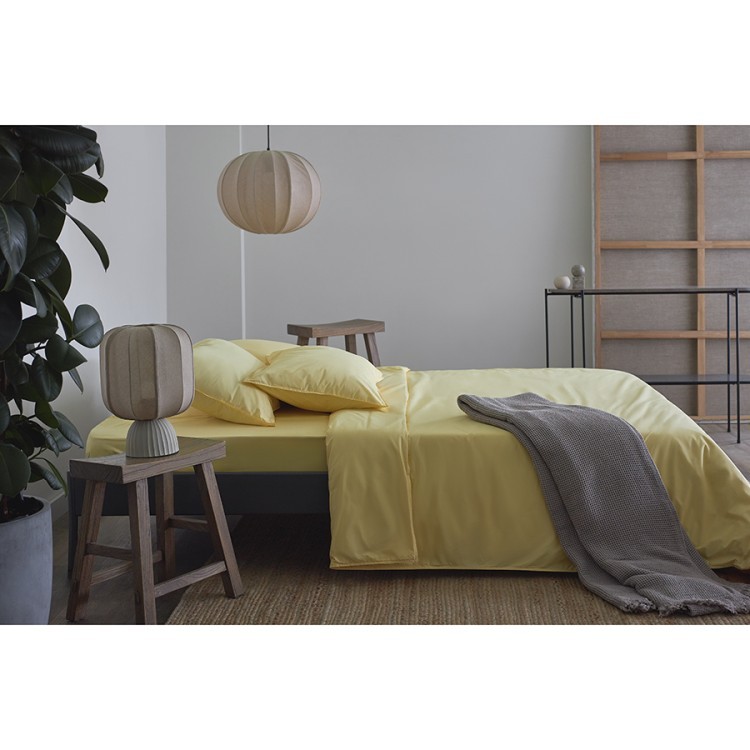 Набор наволочек из стираного перкаля светло-желтого цвета из коллекции essential, 50х70 см (77743)