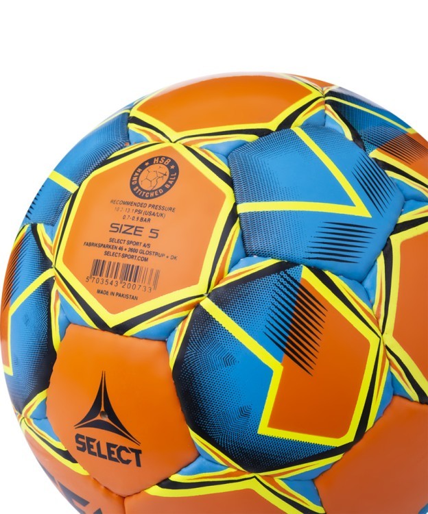 Мяч футбольный Cosmos Extra Everflex 10 812110, №5, оранжевый/голубой/желтый/черный (714777)