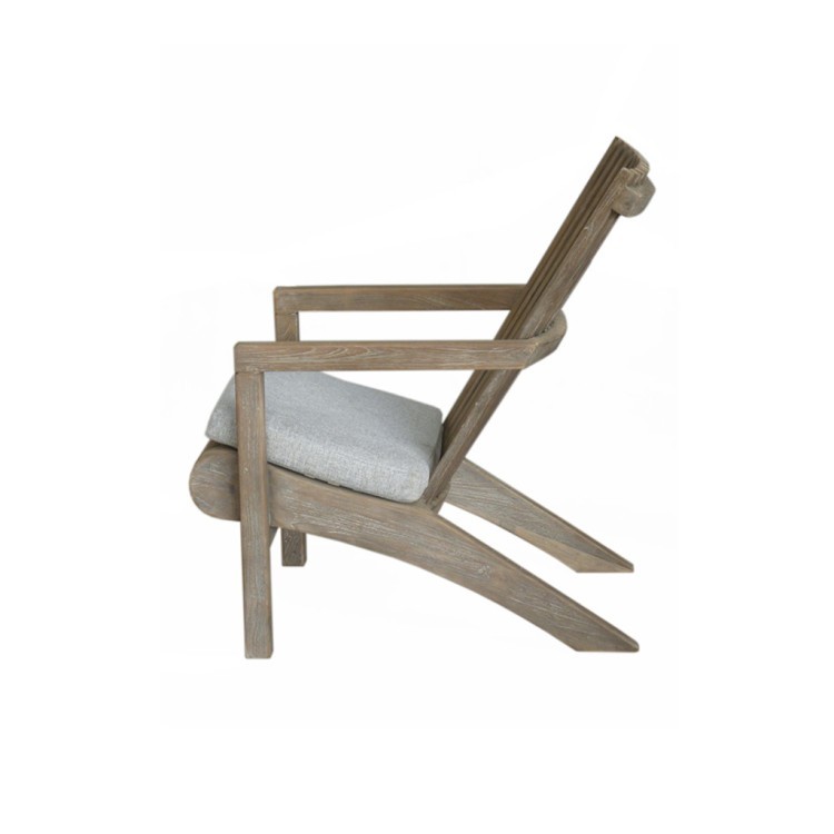 Кресло ECAC67, тик, текстиль, blue, ROOMERS FURNITURE