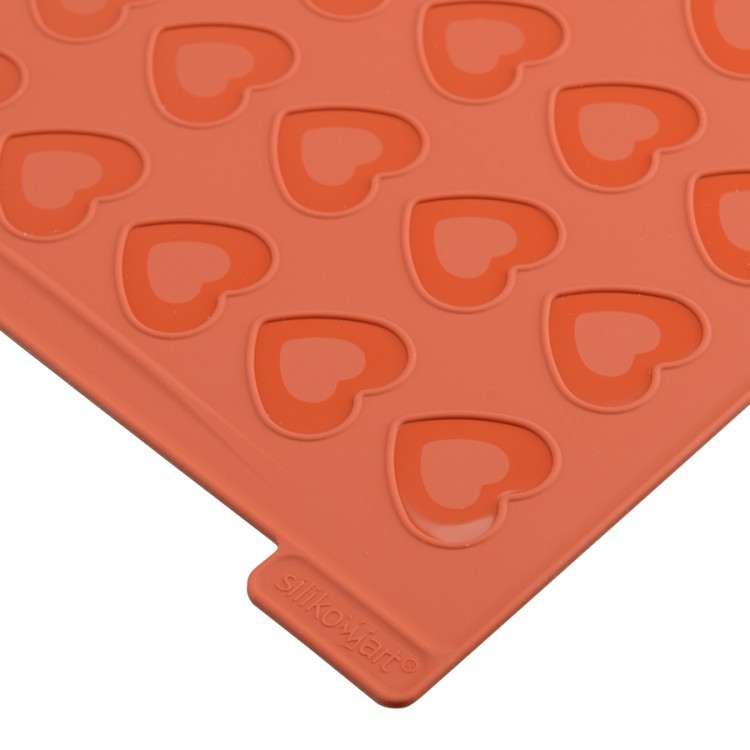 Форма силиконовая для приготовления печенья macaron heart, 30х40 см (68883)