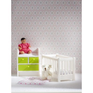 Кукольная мебель Кровать с пеленальным комодом (LB_60209900)