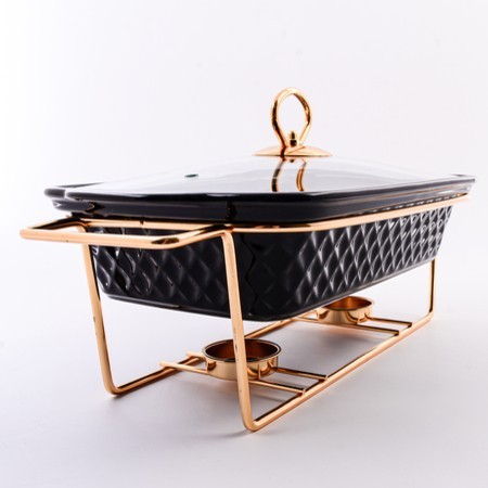 Мармит 1,1 л с подставкой с крыш фарфор/стекло/металл Mayer&Boch (7450-1)