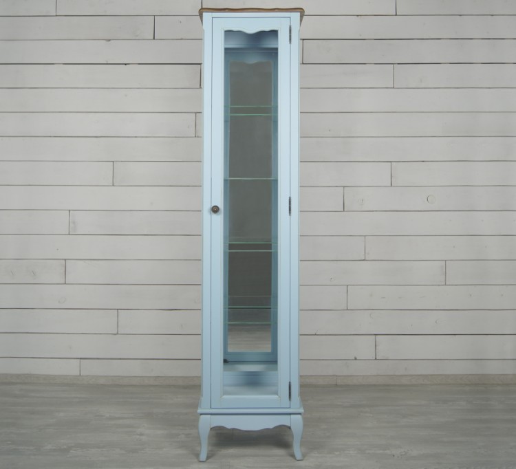 Шкаф Leontina Blue для посуды узкий/высокий арт ST9319RB ST9319RB-ET