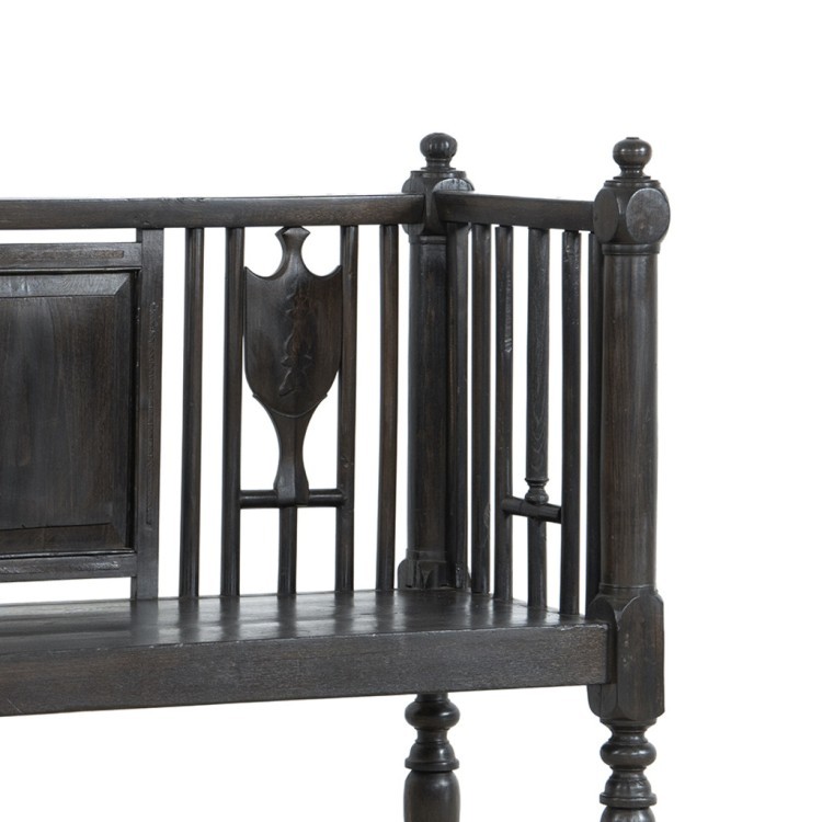 Лавка XIX век, Индия PA14864/2, Тиковое дерево, dark brown, ROOMERS ANTIQUE