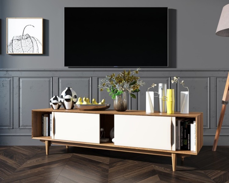 Консоль в Скандинавском стиле под TV Bruni white арт BR-22WH BR-22WH-ET Консоль в Скандинавском стиле под TV Bruni white арт BR-22WH BR-22WH-ET