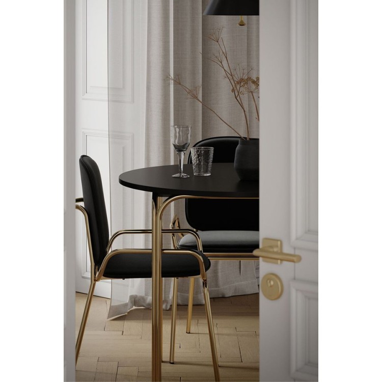 Столик кофейный ror, D50 см, латунь/черный (75278) Столик кофейный ror, D50 см, латунь/черный (75278)