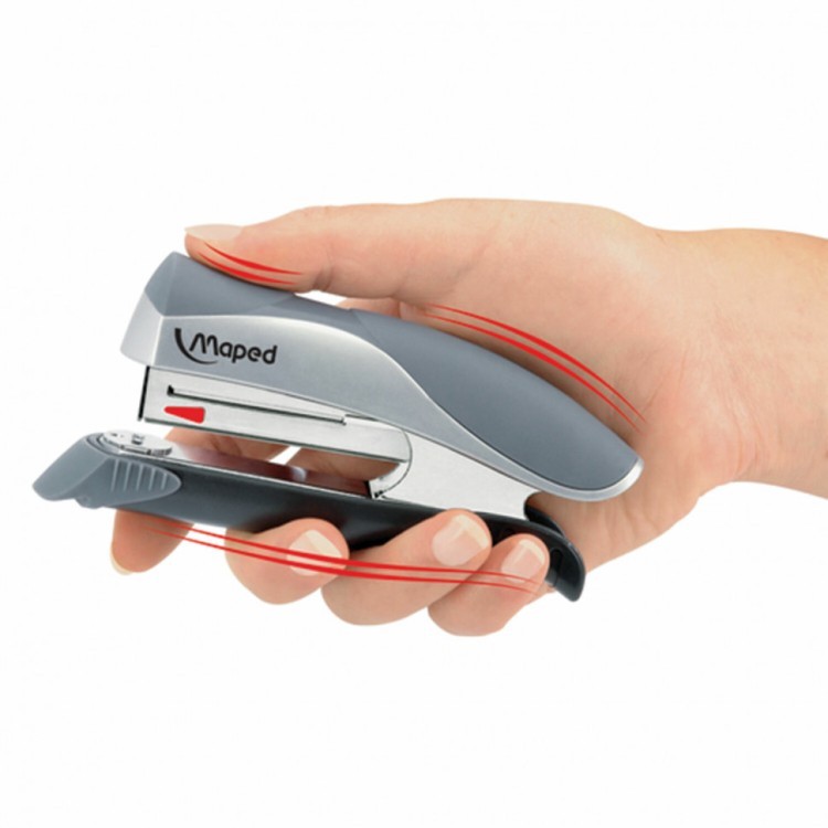 Степлер №24/6 26/6 Maped "Ergologic" до 25 л серебристо-бирюзовый 223138 (1) (89509)