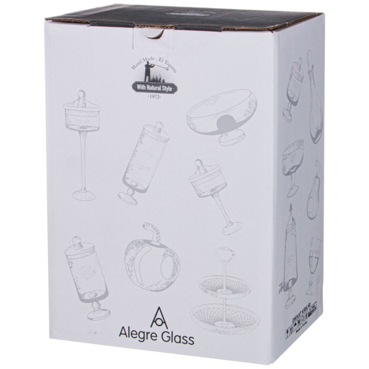 Набор штоф и 2 стакана, 12x36 см 1400 мл Alegre Glass (337-128)
