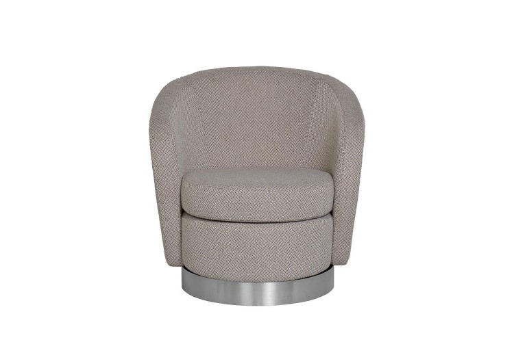 Кресло вращающееся рогожка серо-белая 72*78*73см (TT-00003616)