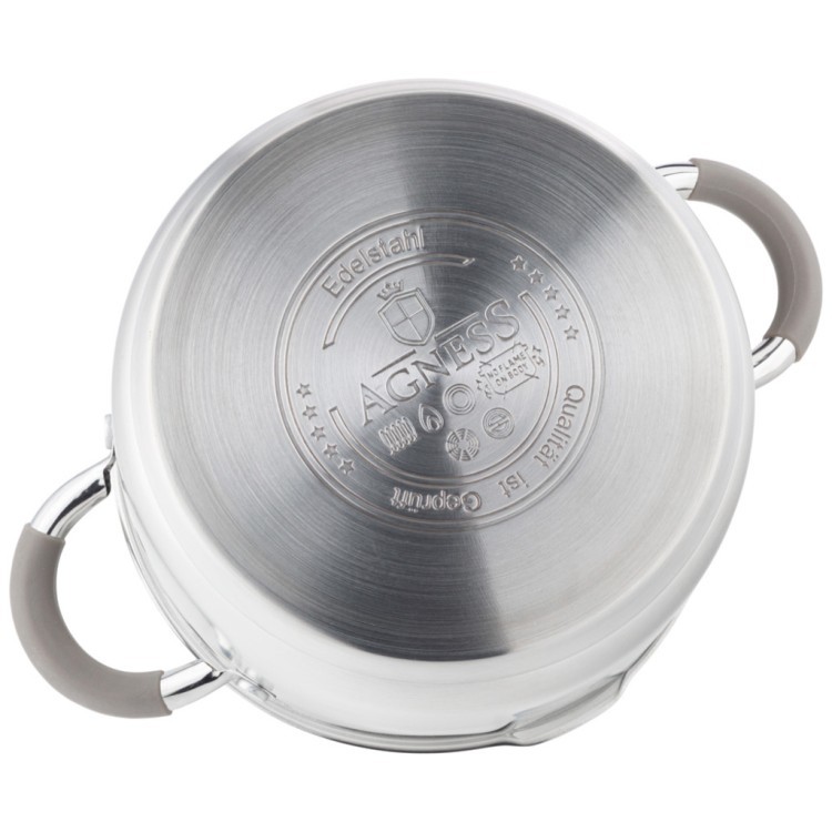 Кастрюля agness "profi home" со стеклянной крышкой, 3,0л 20x11.5 см цвет ручек:кофейный Agness (914-212) Кастрюля agness "profi home" со стеклянной крышкой, 3,0л 20x11.5 см цвет ручек:кофейный Agness (914-212)