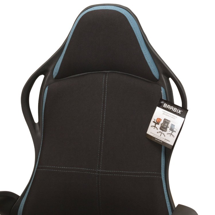 Кресло компьютерное Brabix Premium Force EX-516 ткань черно-синее 531572 (1) (71810)