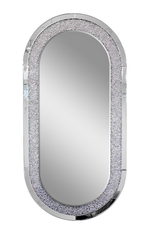 Зеркало овальное в раме из кристаллов 60*120см (TT-00009612)