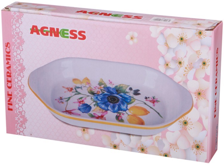Блюдо agness "лавандовая весна" 28*17,5*4,5 см Agness (358-1108)