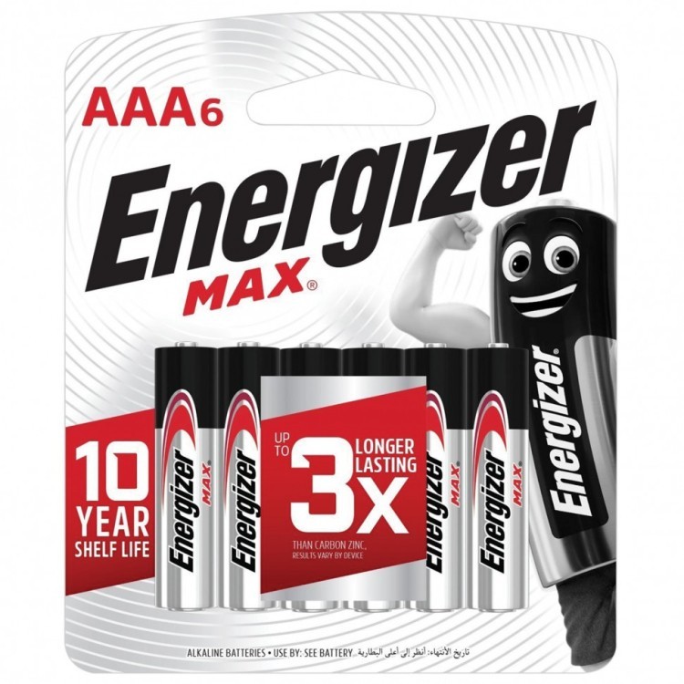 Батарейки алкалиновые Energizer Max LR03 (AAA) 6 шт E301532701 (76397)