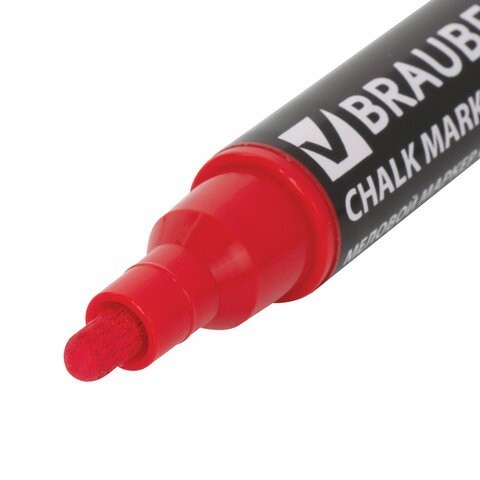 Маркер меловой Brauberg Pop-Art 5 мм красный 151529 (8) (86664)