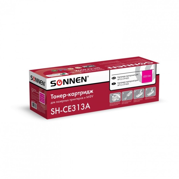 Картридж лазерный SONNEN SH-CE313A для HP CLJ CP1025 пурпурный 1000 страниц 363965 (1) (93780)