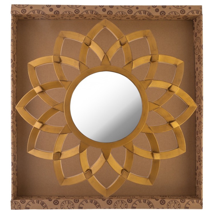 Зеркало настенное "swiss home" диаметр=76 см цвет: золото Lefard (220-428)