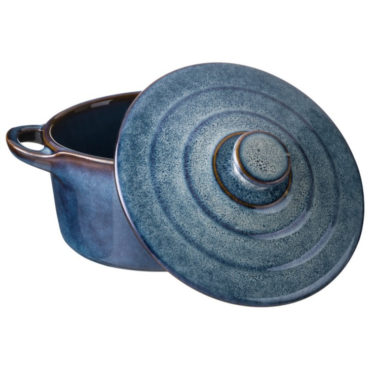 Горшочек для запекания reactive blue 18,5*14,5*6,5/10см 600 мл Agness (780-149)