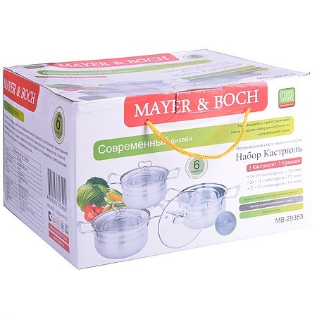 Набор посуды 6пр 2+2,5+3л Mayer&Boch (29353) Набор посуды 6пр 2+2,5+3л Mayer&Boch (29353)