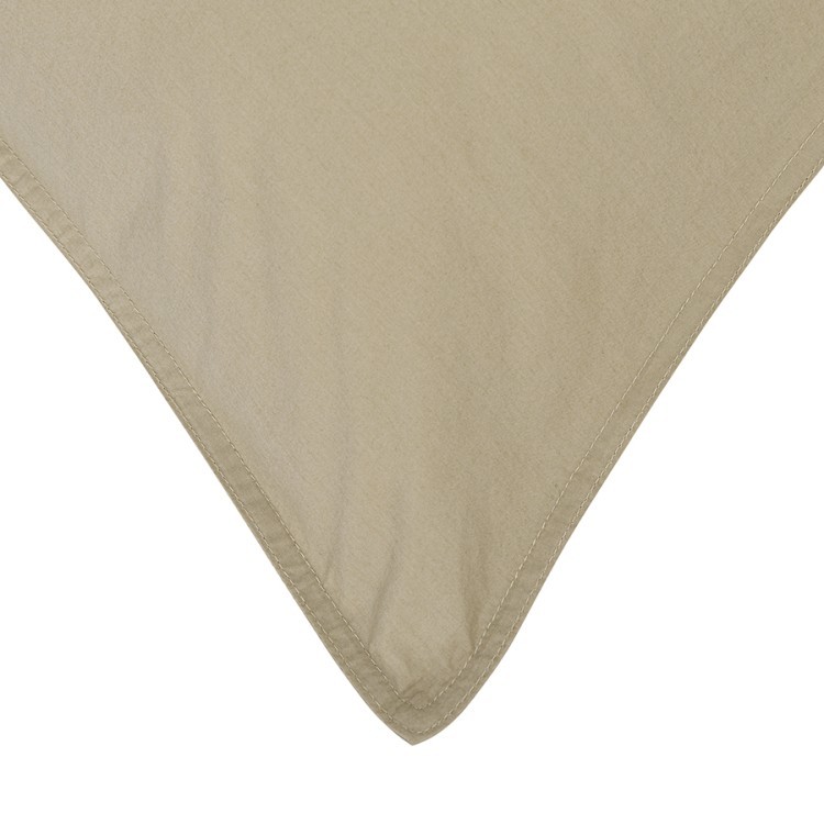 Комплект постельного белья из стираного перкаля бежево-серого цвета из коллекции essential, 150х200 см (77729)