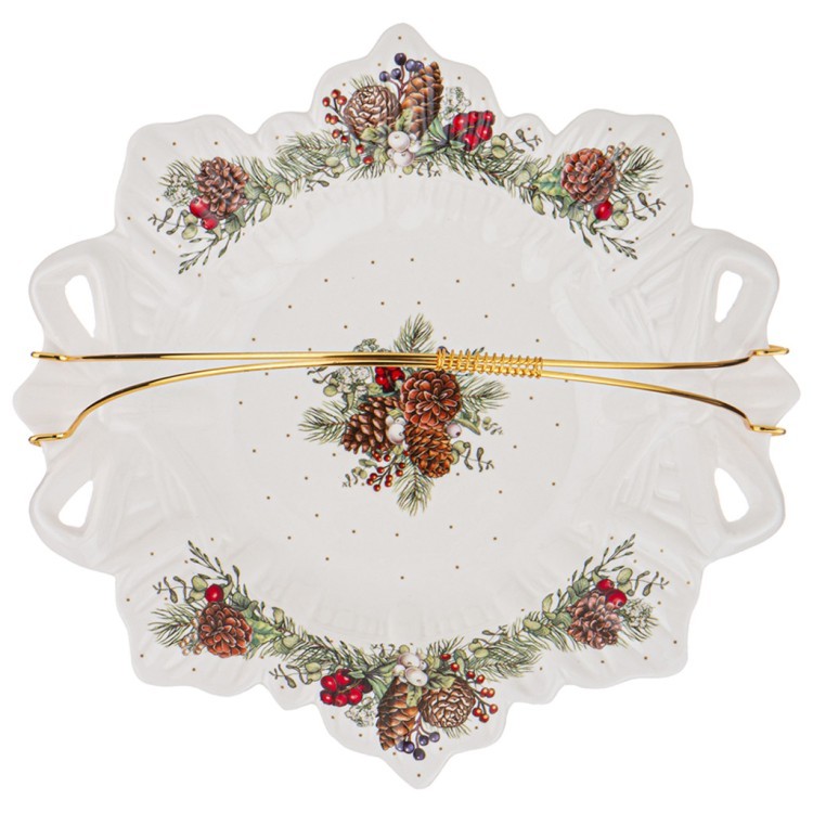 Блюдо lefard "celebration" с металл.ручкой 26см (760-745-11) 