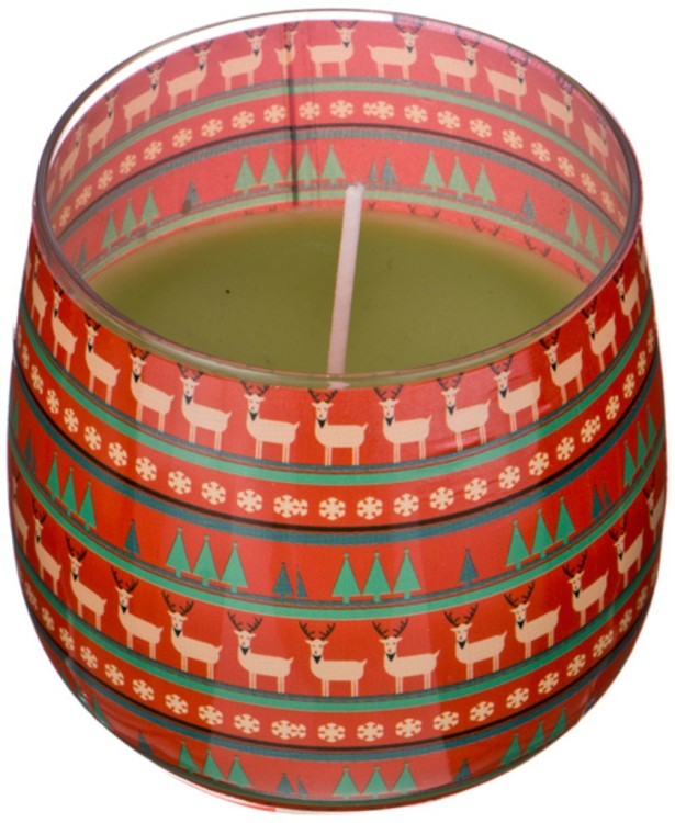 Ароматическая свеча в стакане диаметр=8 см. высота=7 см. цвет зеленый PC Grupa (602-074)