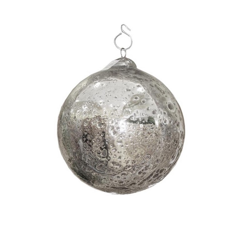 Новогодняя игрушка Ksa/5491, 20, стекло, металл, Antique silver stone, ROOMERS FURNITURE