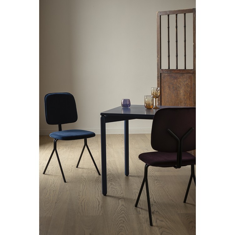 Стул ror, y, велюр, черный/темно-голубой (75290)