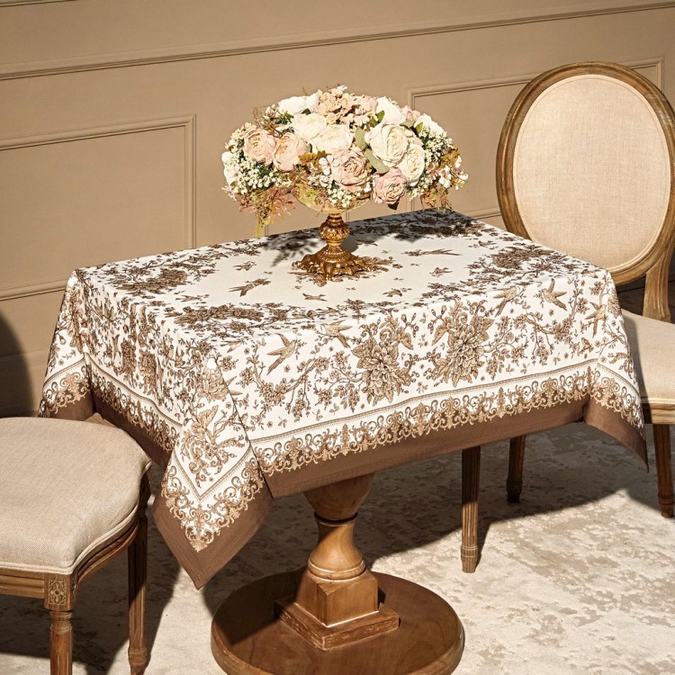 Скатерть "rich garden" 110х140см ,белый ,100% хлопок ,твил с пропиткой Lefard (850-754-20)