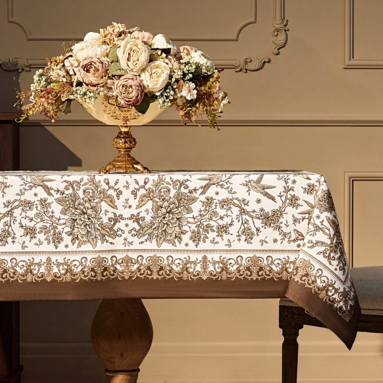 Скатерть "rich garden" 110х140см ,белый ,100% хлопок ,твил с пропиткой Lefard (850-754-20)