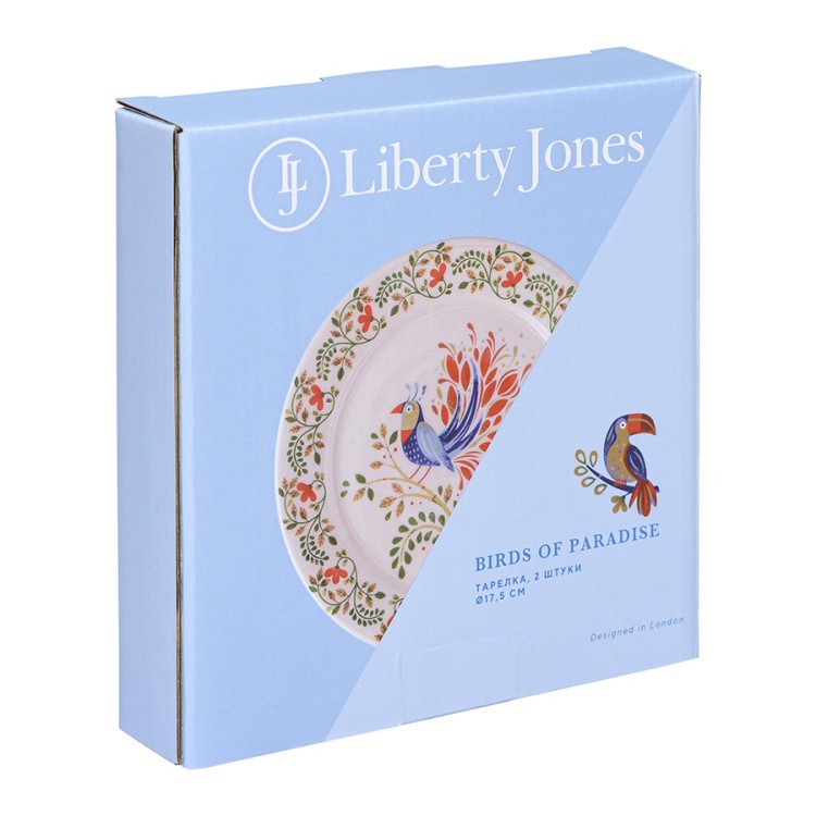 Набор тарелок love birds из коллекции birds of paradise в подарочной упаковке, D18 см, 2 шт. (77593)