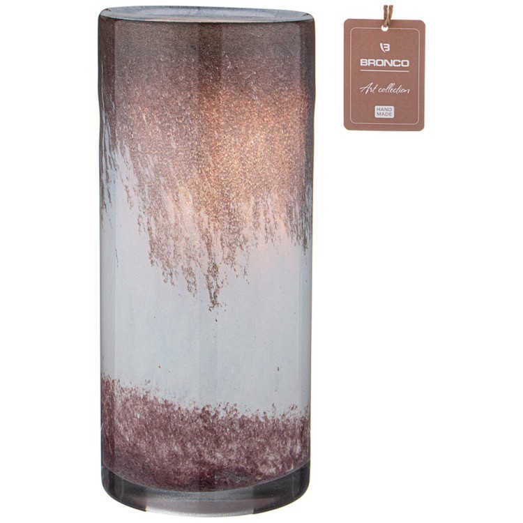 Ваза цилиндр bronco "art collection" pink высота 25см Bronco (280-119)