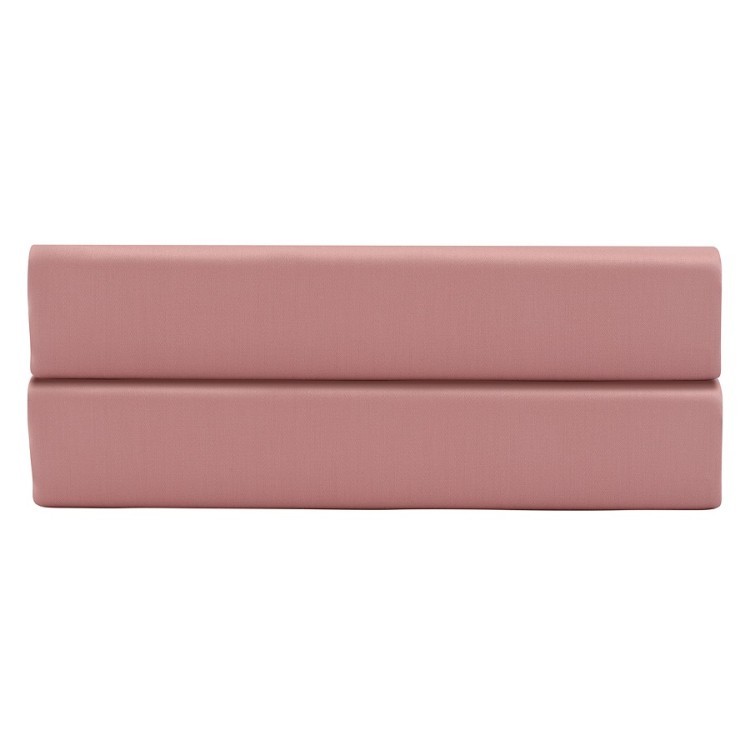 Простыня на резинке из сатина темно-розового цвета из коллекции essential, 160х200х30 см (72586)