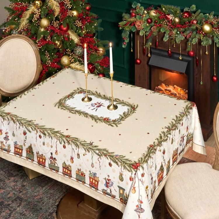 Скатерть "щелкунчик" 140х180см бежевый,100%хлопок , твил Lefard (850-757-2)