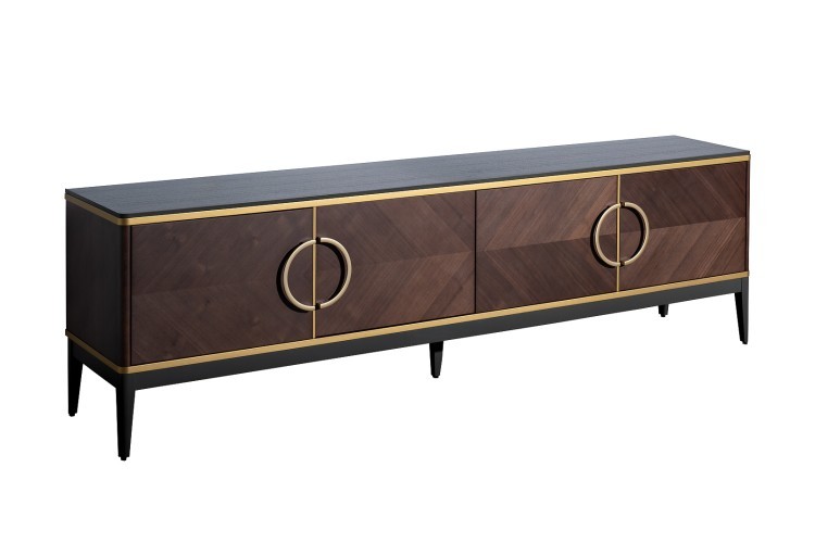 Тумба под TV 4-х дверная шпон 200*58*40см (TT-00016522)