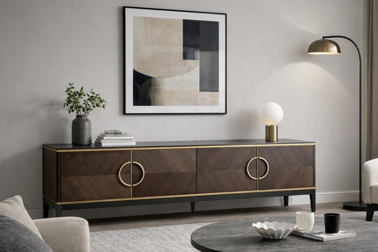 Тумба под TV 4-х дверная шпон 200*58*40см (TT-00016522)