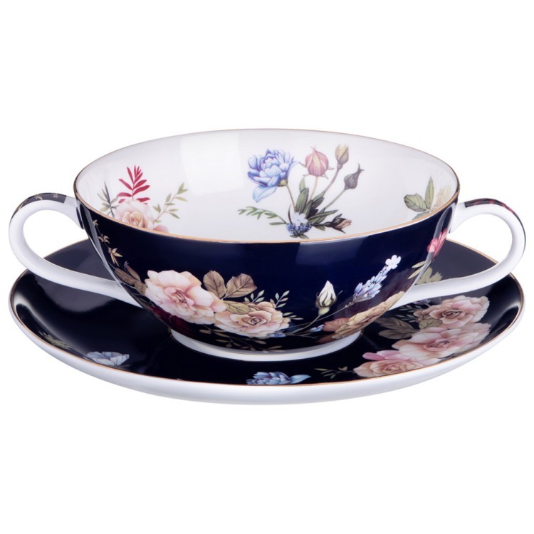 Бульонница с блюдцем lefard "кобальт" 450 мл Lefard (86-2360-1)