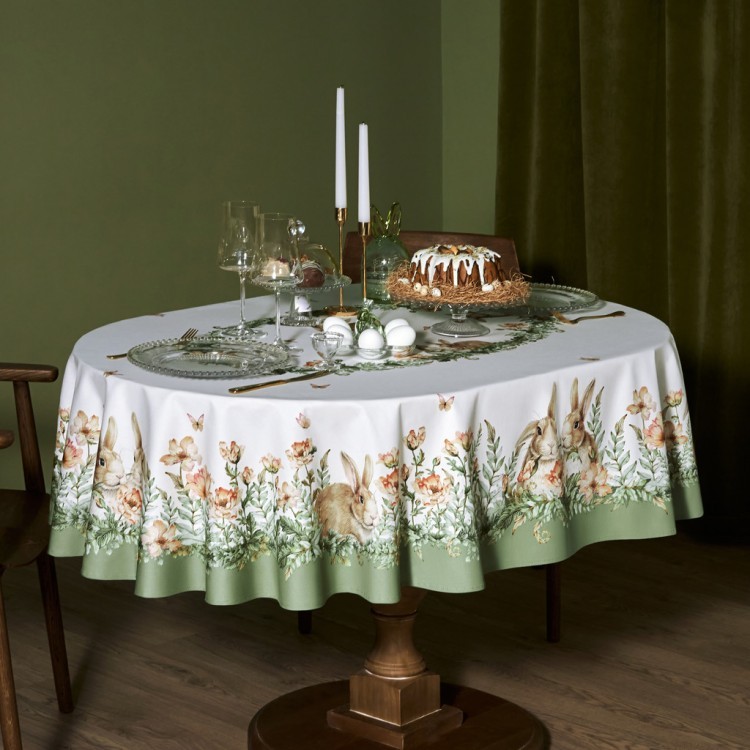 Скатерть овальная "sense", 140х180см, 100% хлопок,твил c пропиткой Lefard (850-753-4)