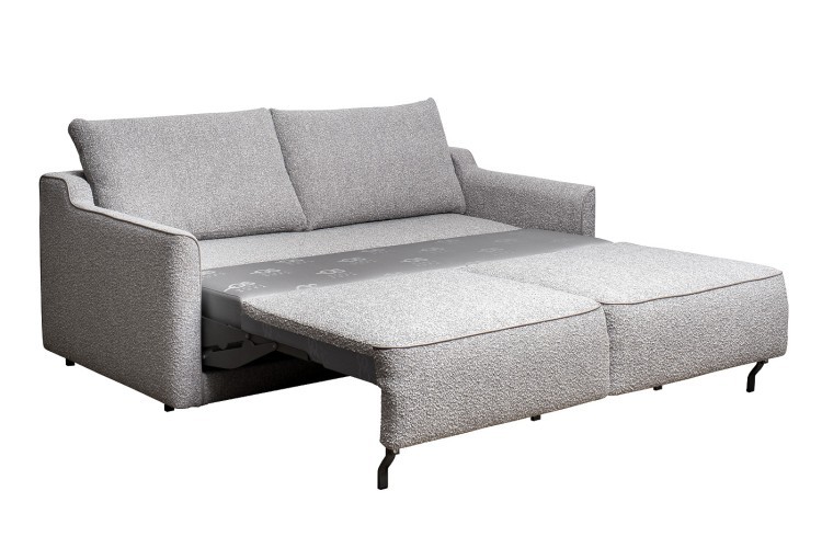 Диван Портофино(Portofino) 200 двухм раскл с кантом букле серый Orso-Ser+Enzo902 (TT-00017014)