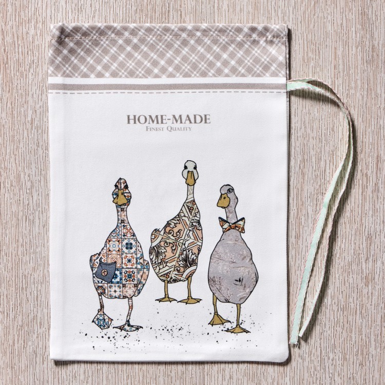 Набор мешочков из 2-х ш  "family farm" 20х29см,100% хлопок,клетка,твил,пропитка Lefard (850-748-91)