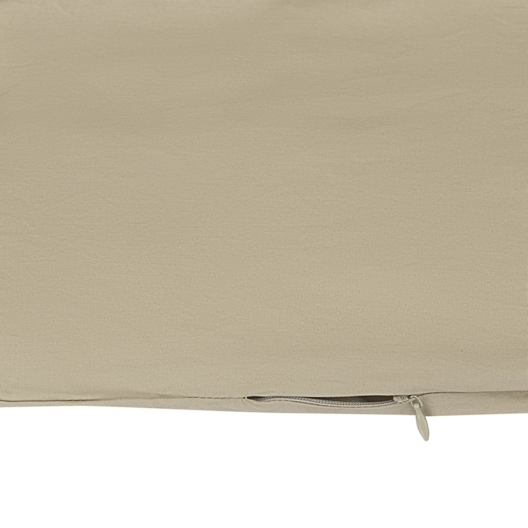 Комплект постельного белья из стираного перкаля бежево-серого цвета из коллекции essential, 200х220 см (77730)