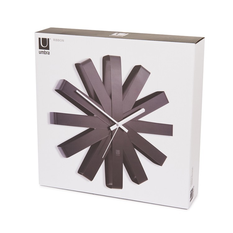 Часы настенные ribbon, D30,5 см, черныe (52762)
