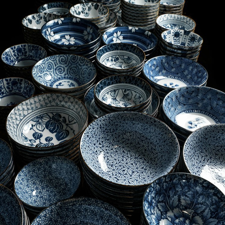 Чаша 16706, 20 см, фарфор, blue/white, TOKYO DESIGN