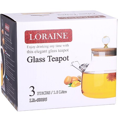 Заварочный чайник 3пр 1л стек бамбук LR (60095)