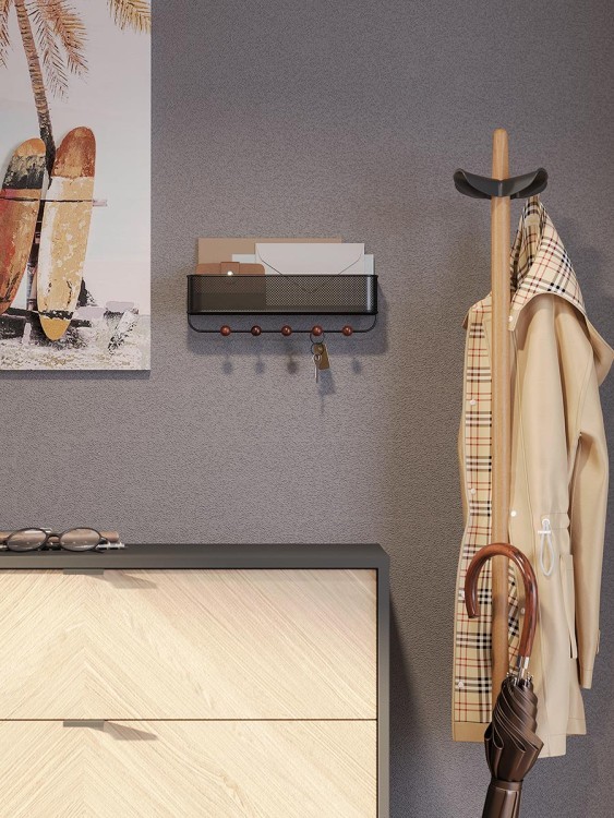 Вешалка подвесная estique, черная/орех (71807) Вешалка подвесная estique, черная/орех (71807)