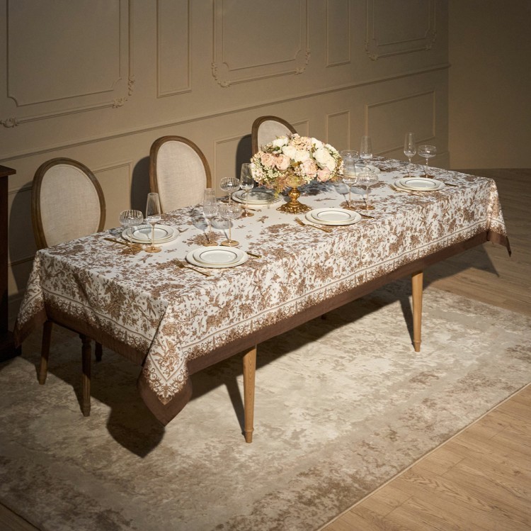 Скатерть "rich garden" 140х300см ,белый ,100% хлопок ,твил с пропиткой Lefard (850-754-22)