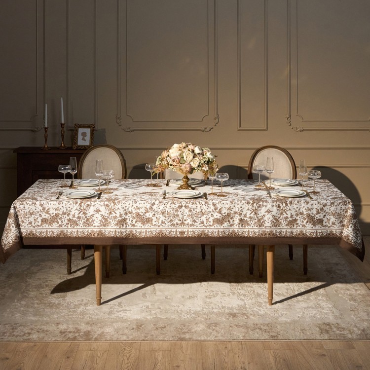 Скатерть "rich garden" 140х300см ,белый ,100% хлопок ,твил с пропиткой Lefard (850-754-22)