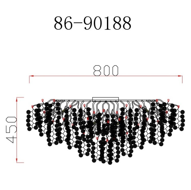 Люстра Tenera круглая золото d80*h40см (TT-00012888)