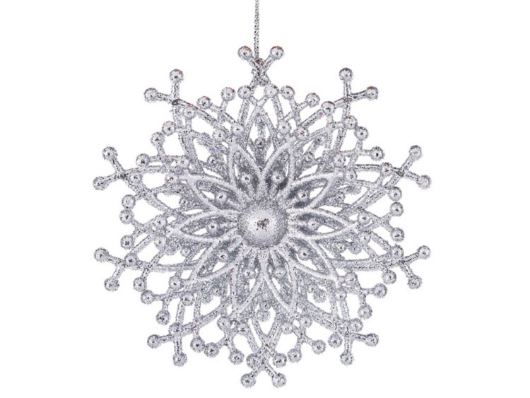 Декоративное изделие "снежинка" 11 см цвет: серебро без упаковки Lefard (865-364)
