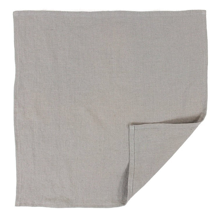 Салфетка сервировочная из умягченного льна серого цвета essential, 45х45 см (63450)